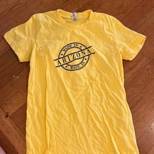 Yellow American Apparel Made in Arizona T shirt, Medium